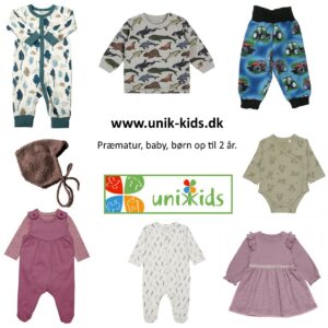 Unik Kids har et stort udvalg af tøj til for tidligt fødte børn str. 32 - 48.